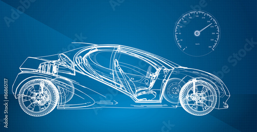 concept car wireframe