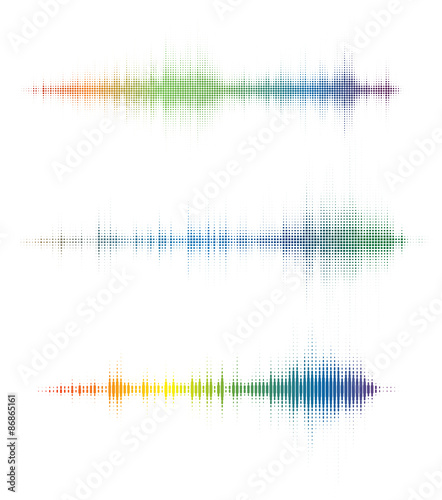 abstract sound waves, different styles