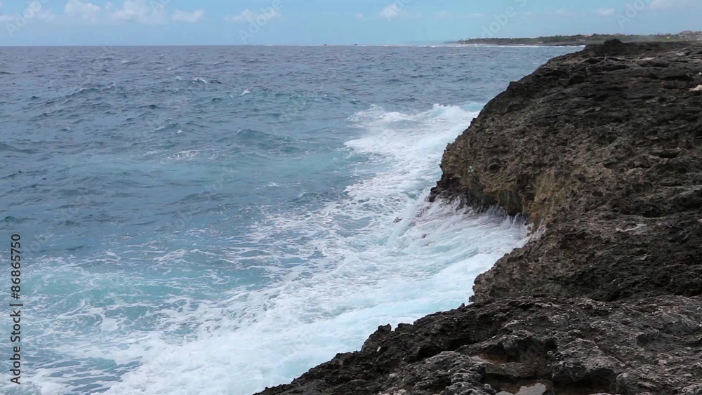 Ocean wave splash on the reef video Ocean wave splash on the reef video