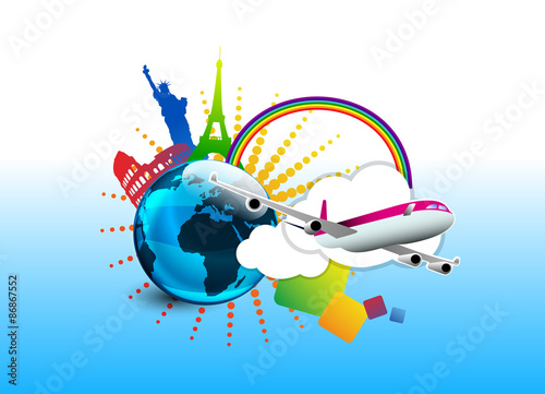aereo, vacanze, vacanza, volare