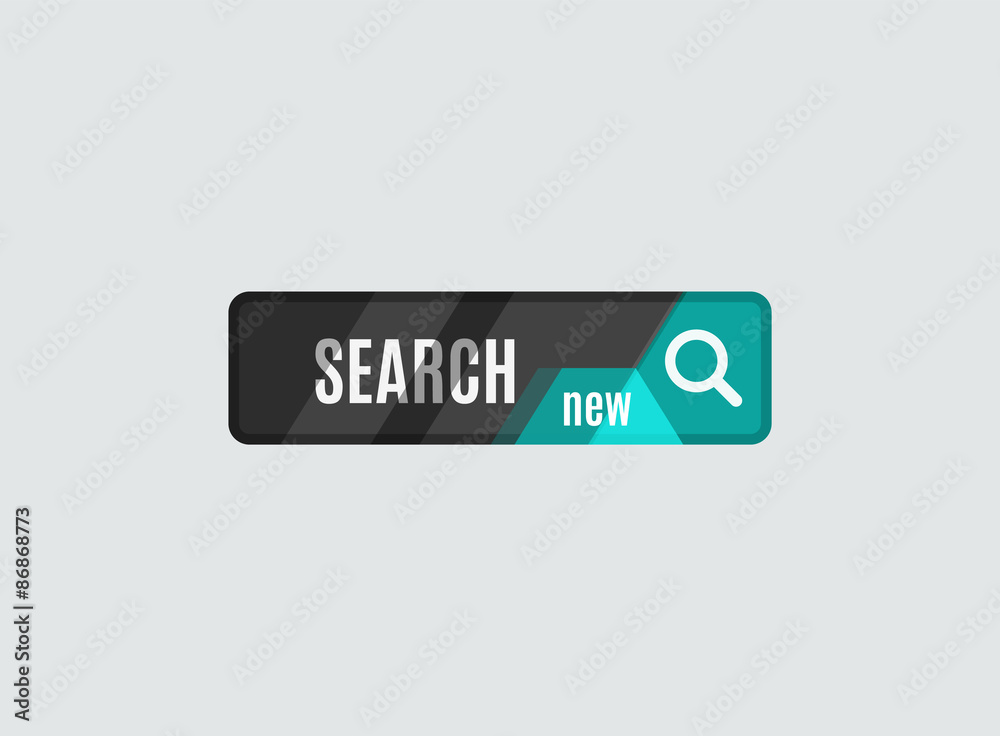 Search button, futuristic hi-tech UI design. Search button, futuristic hi-tech UI design.