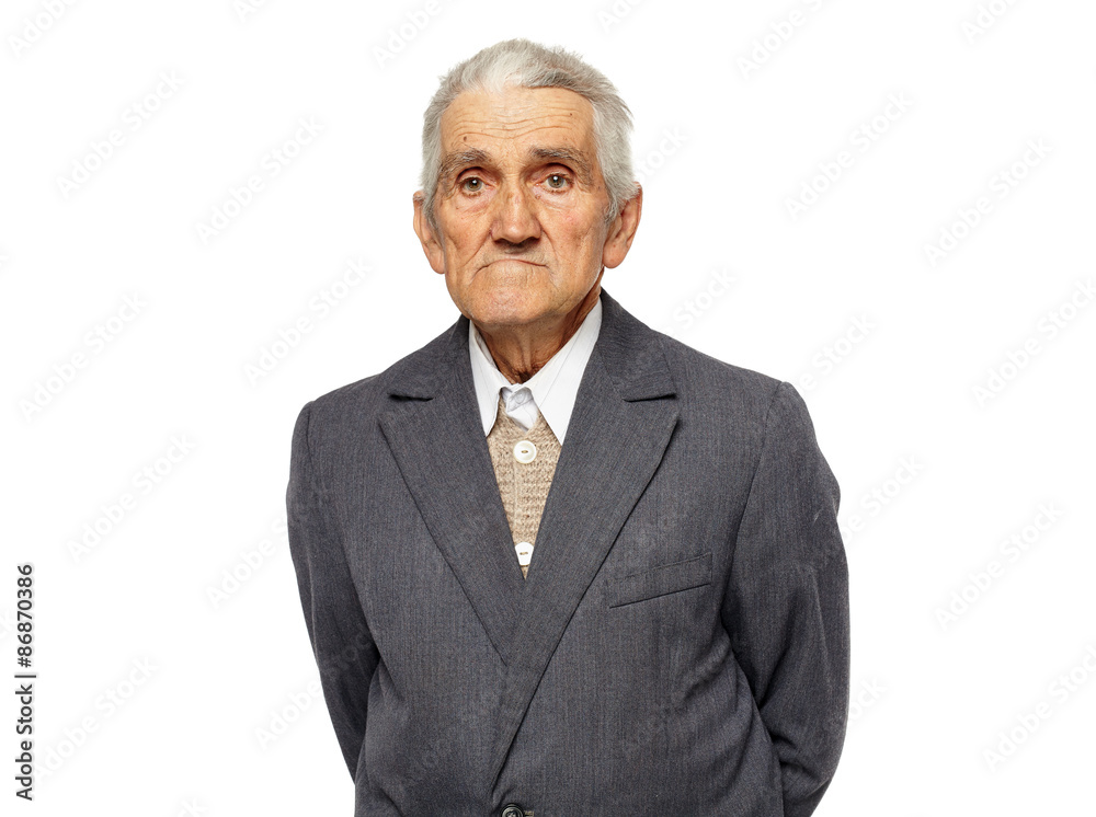 Old man isolated on white Old man isolated on white