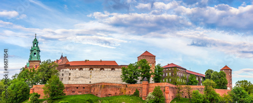 Panorama of Wawel castle in Cracow, Poland #86870541