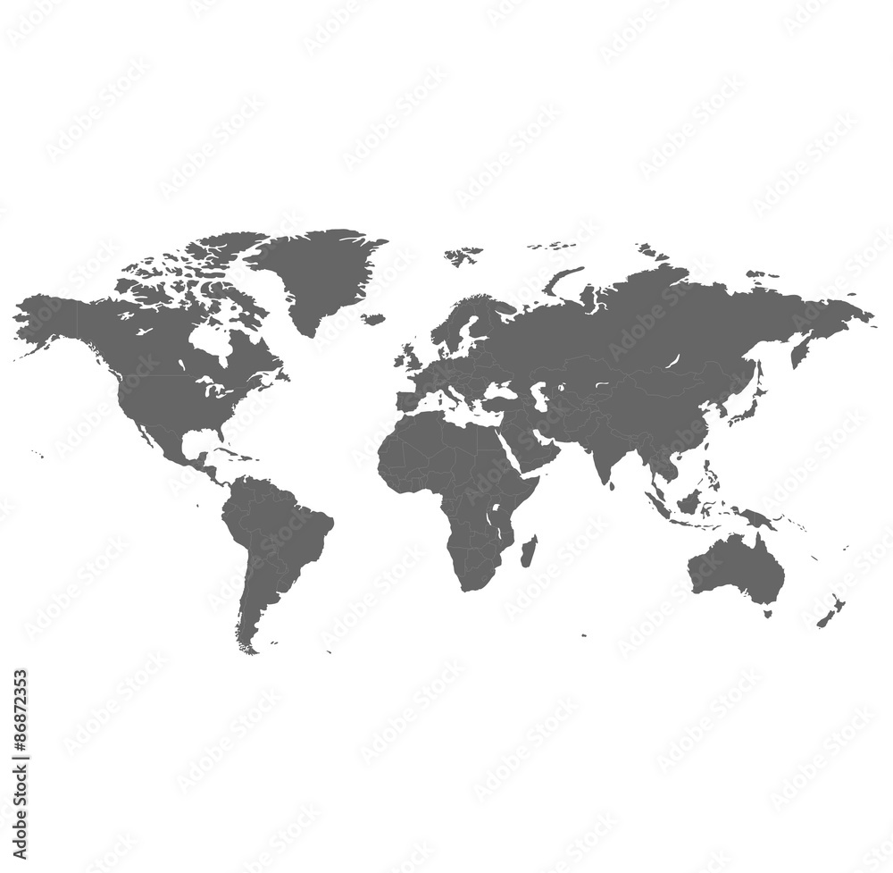 Mapa Świata - obrazy, fototapety, plakaty 