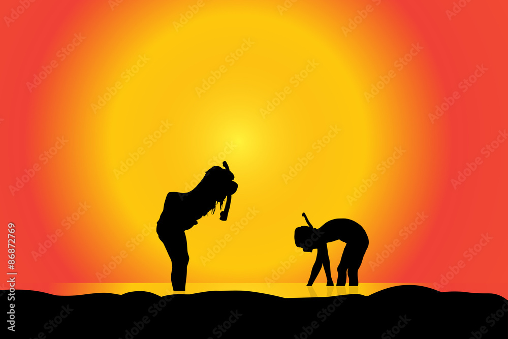 Vector silhouette of girl. Vector silhouette of girl.