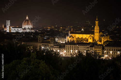 Florence by Night. Landscape from Piazzale Michelangelo
