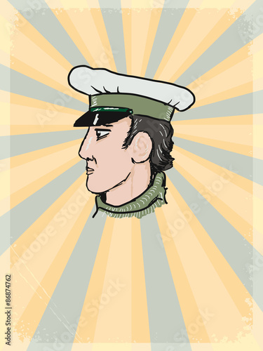 vintage background with literary fictional character