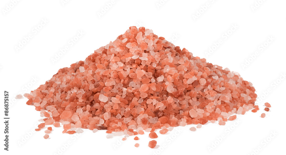 Himalaya Pink Salt isolated on white Himalaya Pink Salt isolated on white