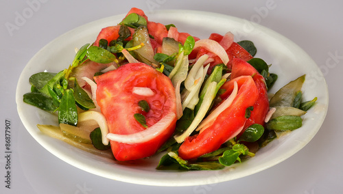 semizotu salata tabağı