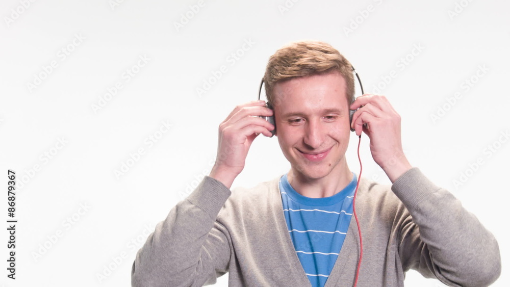 nice guy is actively moving in the frame