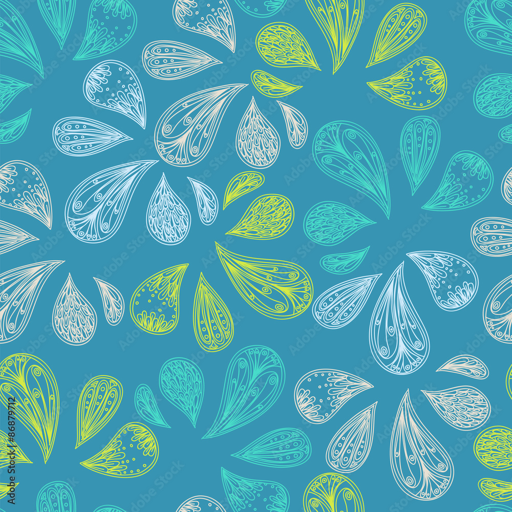 Fototapeta premium Paisley vector seamless pattern.