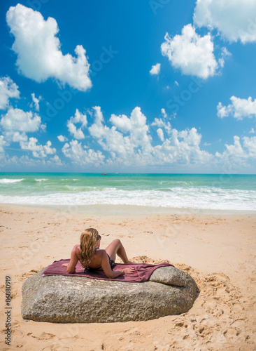 Summer vacation woman on beach