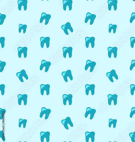 Seamless Texture with Tooth, Health Care Background