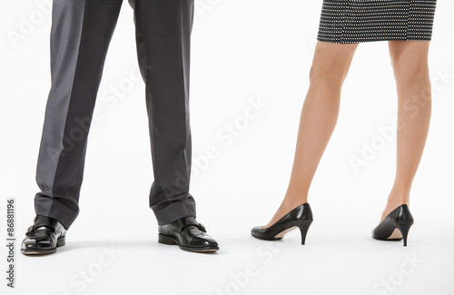 Unrecognizable business people's legs