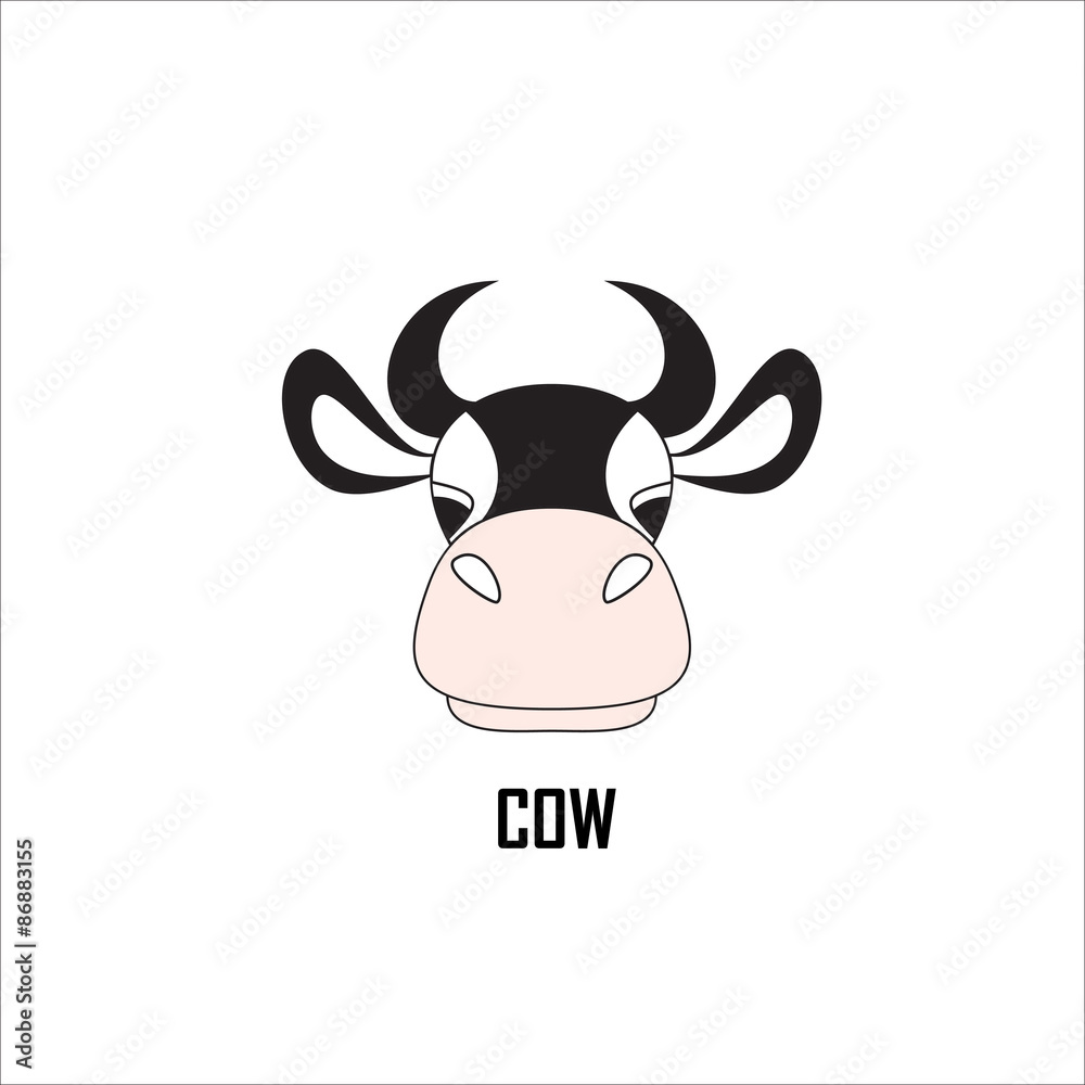 Cow on a white background Cow on a white background