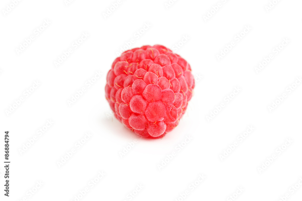 Red raspberry isolated on a white Red raspberry isolated on a white