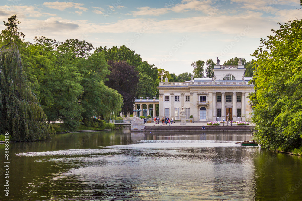 WARSAW, POLAND - JULY 08, 2015: The Lazienki palace in Lazienki