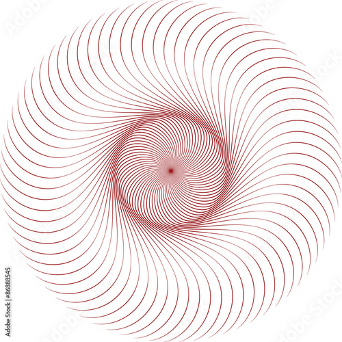 Elegant logo design, vector illustration. Abstract the figure spun around its axis.