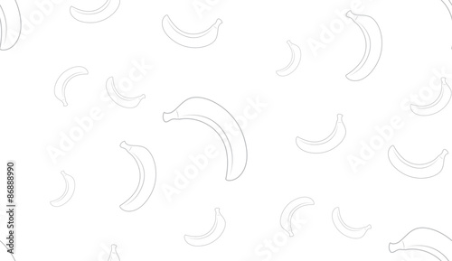 Vector seamless background of brown bananas on a white background.