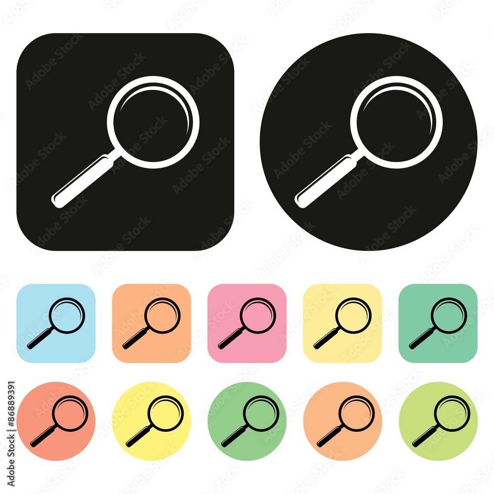 Magnifying glass icon. Search icon. Vector Magnifying glass icon. Search icon. Vector