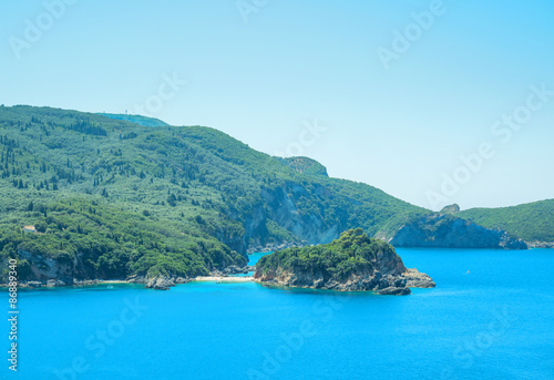 view of Paleokastritsa bay.Corfu © Netfalls