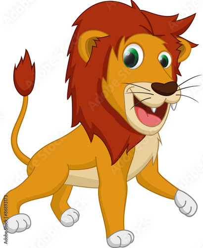 cute lion cartoon