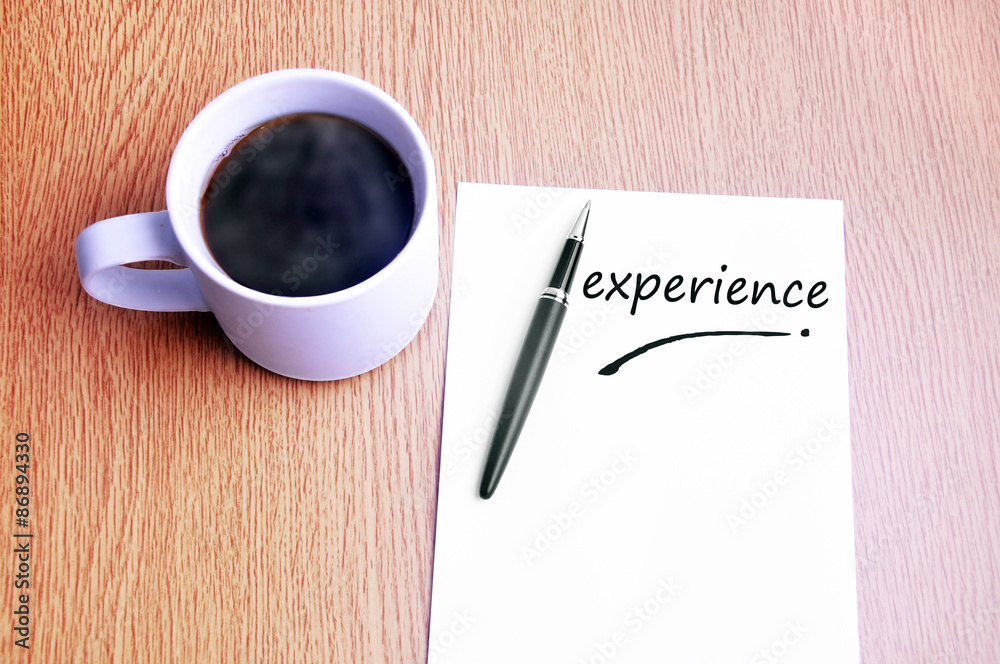 Coffee, pen and notes write experience Coffee, pen and notes write experience