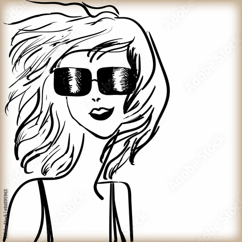 Girl wearing spectacles.