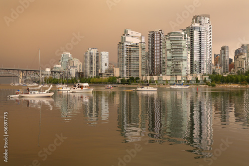 Vancouver Skyline Wildfire Smoke Haze © maxdigi