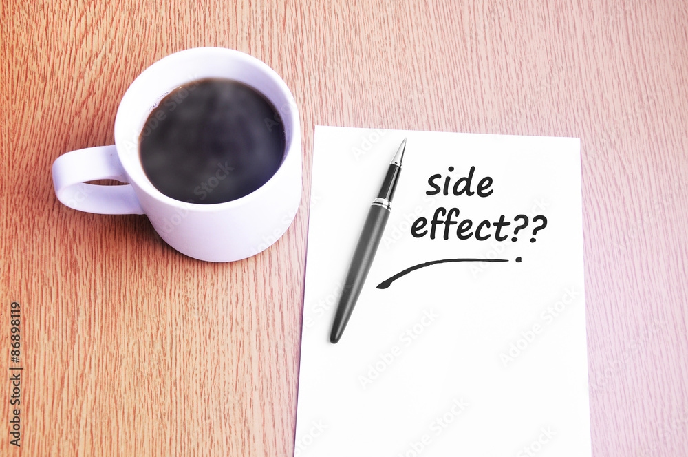 Coffee, pen and notes write side effect Coffee, pen and notes write side effect