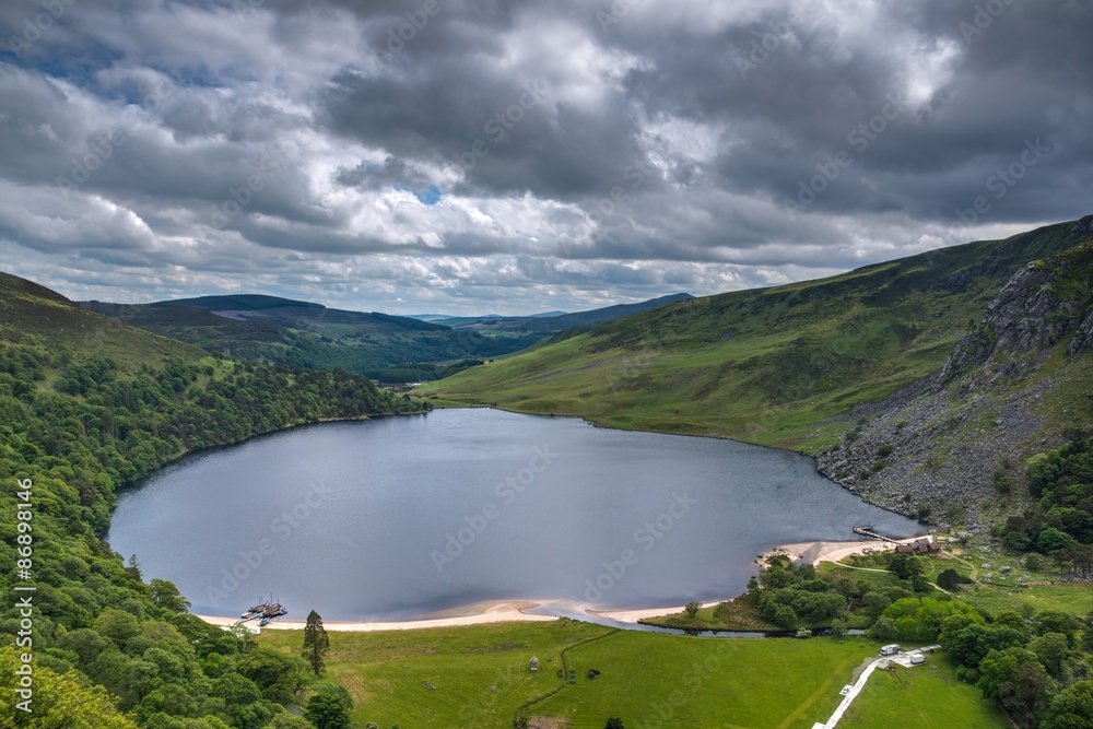 Lake Tay in Wicklow mountains