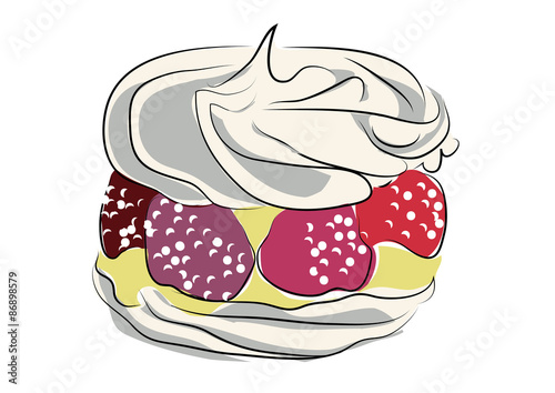 Strawberry Pavlova