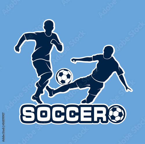 football duel silhouettes of players
