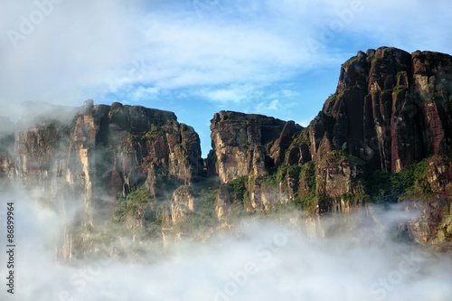 Amazing rocks behind cloud - beautiful natural view  photo