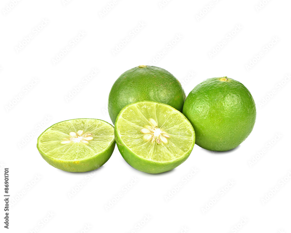 Fresh lime isolated on a white background Fresh lime isolated on a white background