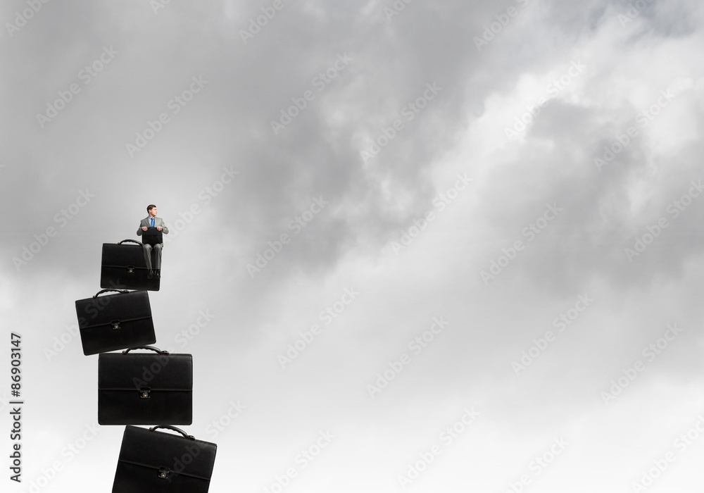 Businessman with suitcase