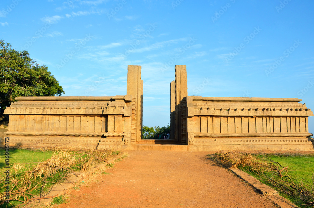 Large Gates at Cave Temples of Mahabalipuram in India
