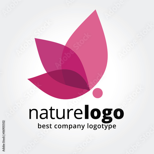 Abstract flower similar to rose butterfly logotype concept