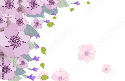Watercolor clip art purple rosalinda