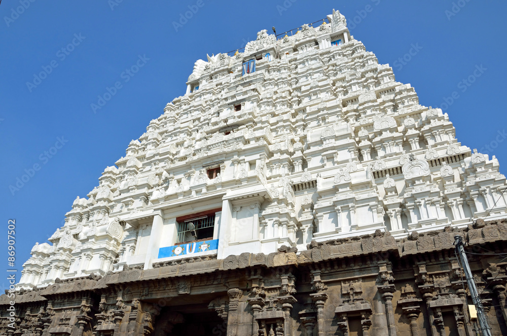 Gate tower at Sri Varadaraja Temple in Kanchipuram,India Gate tower at Sri Varadaraja Temple in Kanchipuram,India