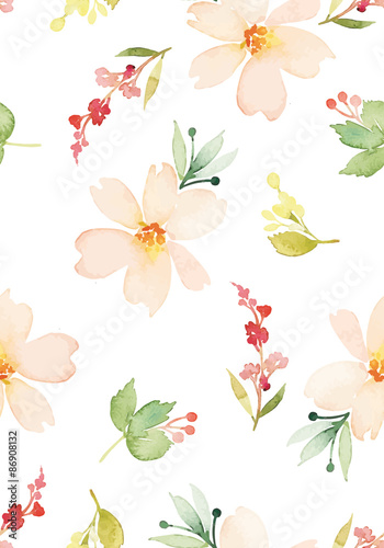Watercolor flower pattern