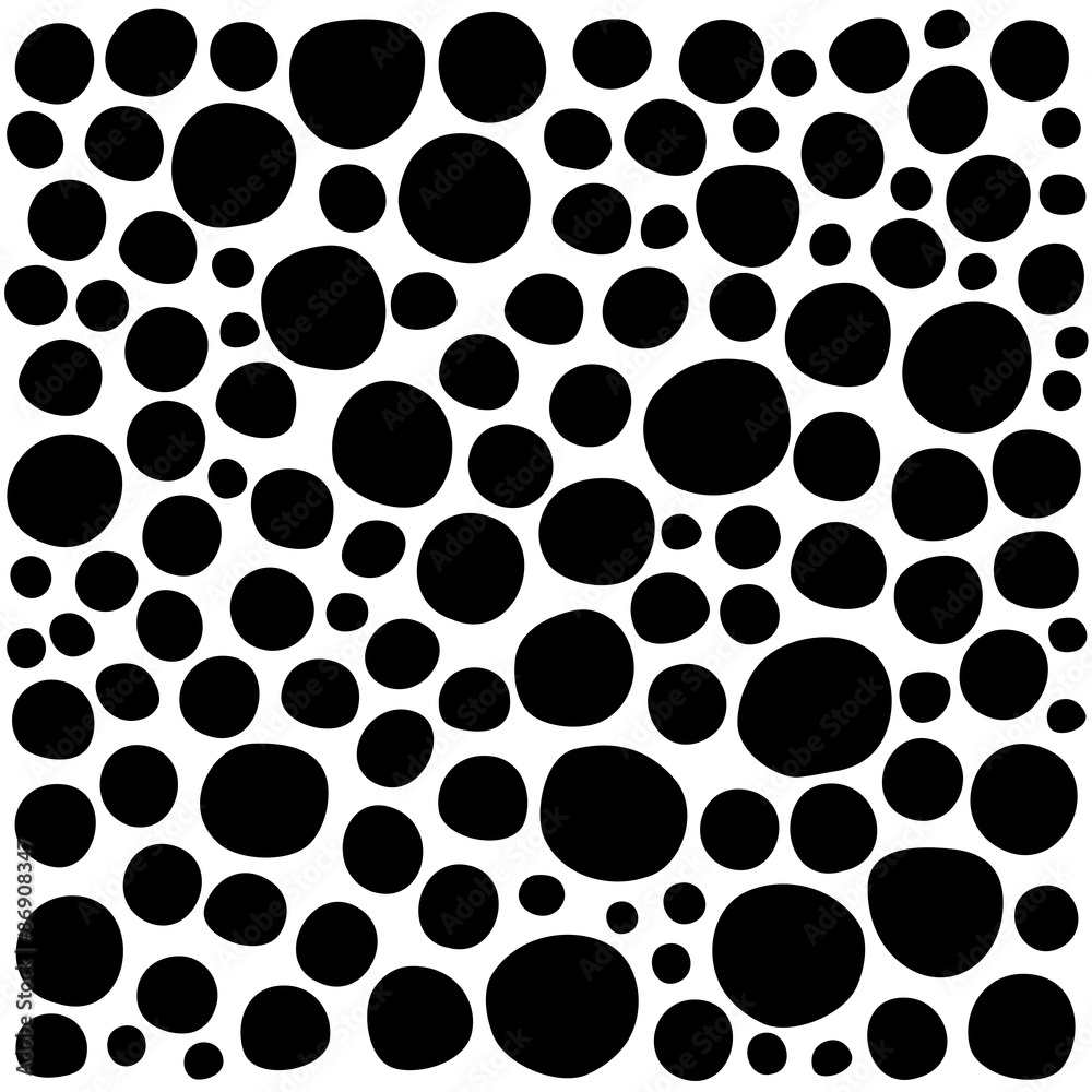 irregular circles collection in black over white irregular circles collection in black over white
