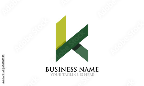 Simple Folded K Logo Template Free Download Simple Folded K Logo Template - GFXLoad