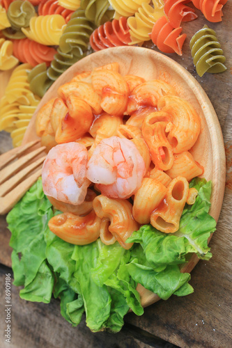 Wallpaper Mural Macaroni with lobster and pasta raw. Torontodigital.ca