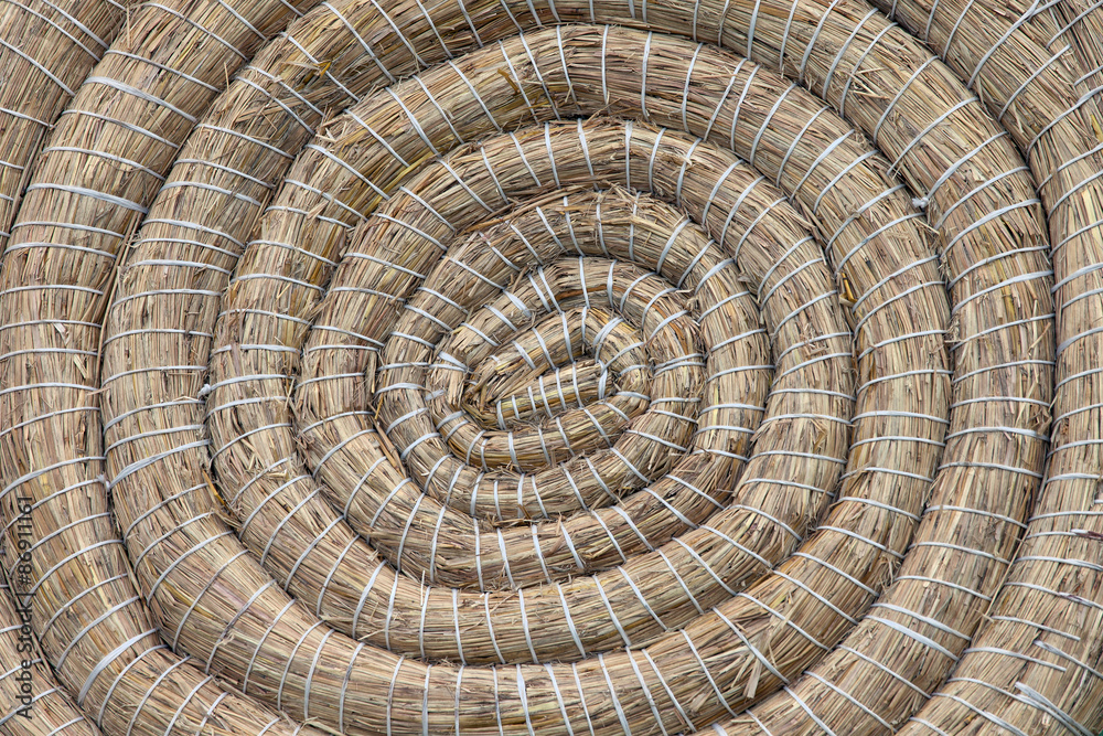 Fototapeta premium Archery Round Coiled Straw Target Background