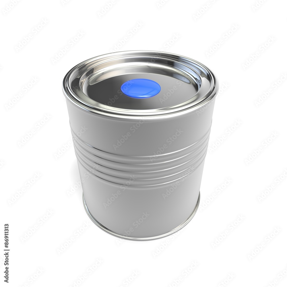 Closed bank with blue paint