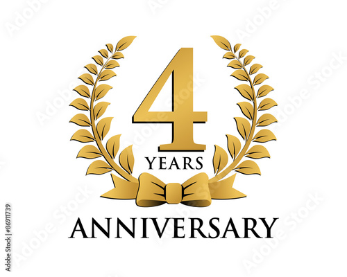 anniversary logo ribbon wreath 4