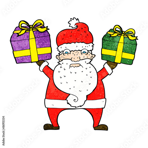 cartoon annoyed santa