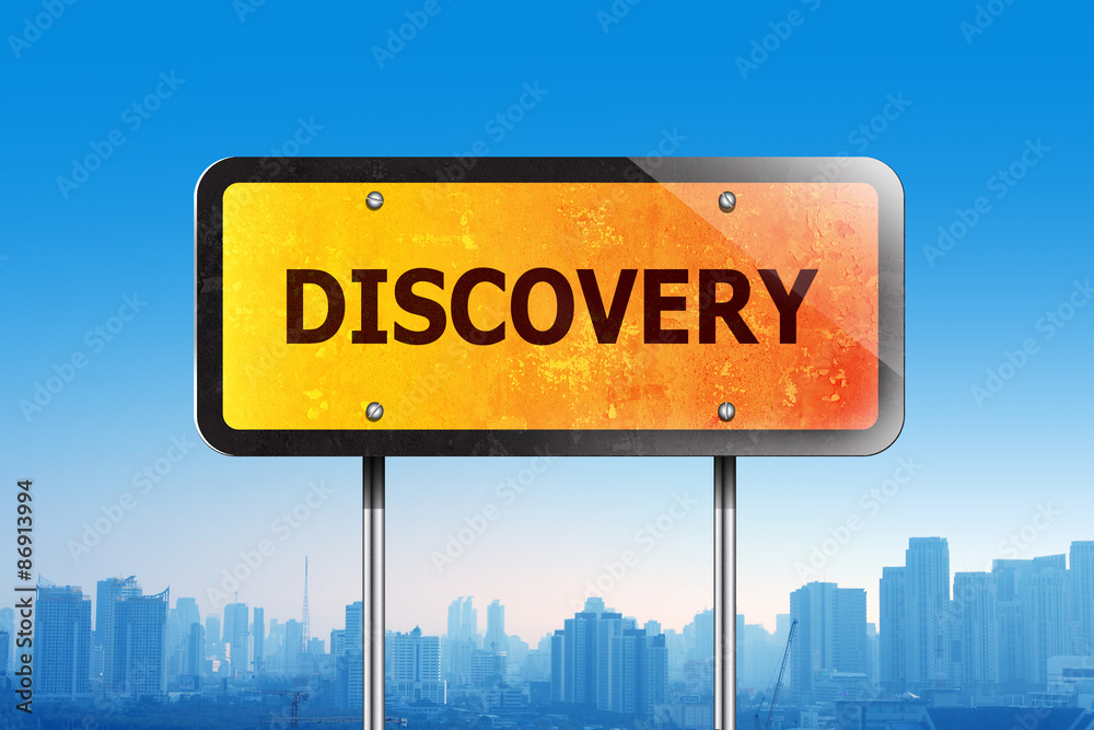 Obraz premium discovery on traffic sign