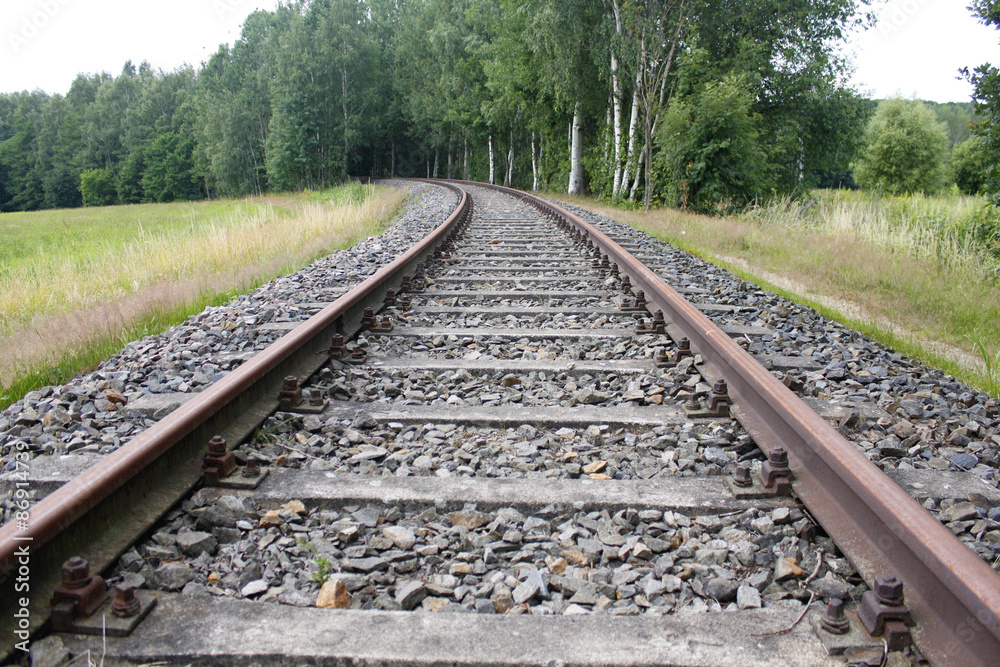 Fototapeta premium rail railroad gleis schiene